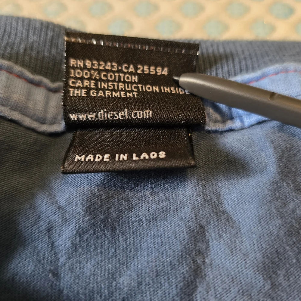 Vibtage Diesel Blue Long Sleeve Shirt - Picture 4 of 7